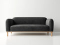Canapé 2 places en tissu 188×86×79 cm - gris foncé - structure en bois pour salon