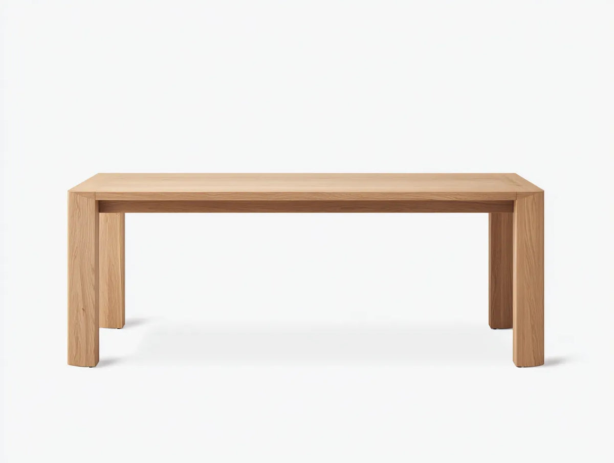 Table à manger rectangulaire en bois 185×90×75 cm - bois clair - style naturel