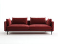 Canapé 2 places en tissu 190×82×75 cm - rouge foncé - design contemporain pour salon