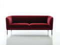 Canapé 2 places en tissu 205×88×78 cm - rouge foncé - assise rembourrée pour salon