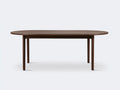 Table à manger ovale en bois 180×100×75 cm - marron foncé - style contemporain